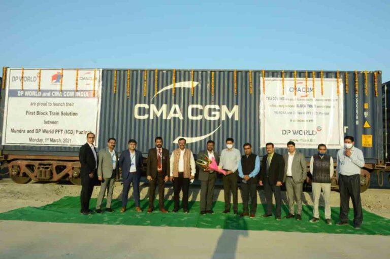DP World and CMA CGM join forces to serve India’s hinterland, launches first block train between Mundra and Panipat