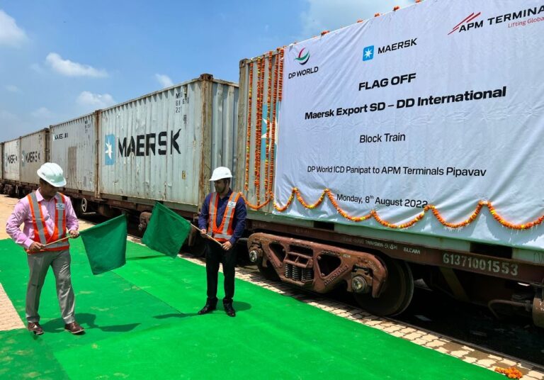 APM Terminals Pipavav receives the first block train on latest Maersk service for DD Intl Pvt Ltd